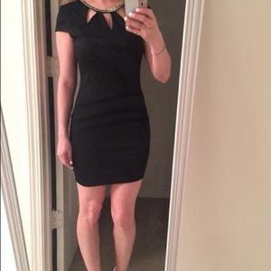 Black Boutique dress with intricate neckline!